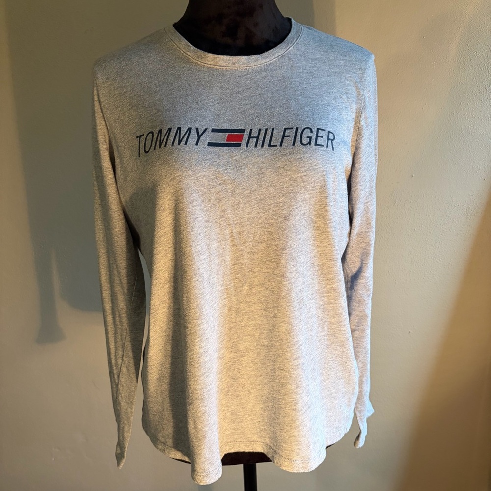 Vintage Tommy Hilfiger Sport Branded Crew Neck Long-Sleeve T-Shirt Youth XL EUC